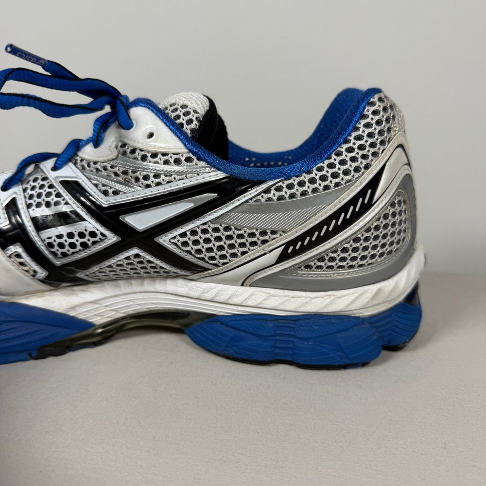Asics Gel-Nimbus 13 Mens Running Shoes White‎ Blue Black Sneakers T134N - Picture 14 of 16